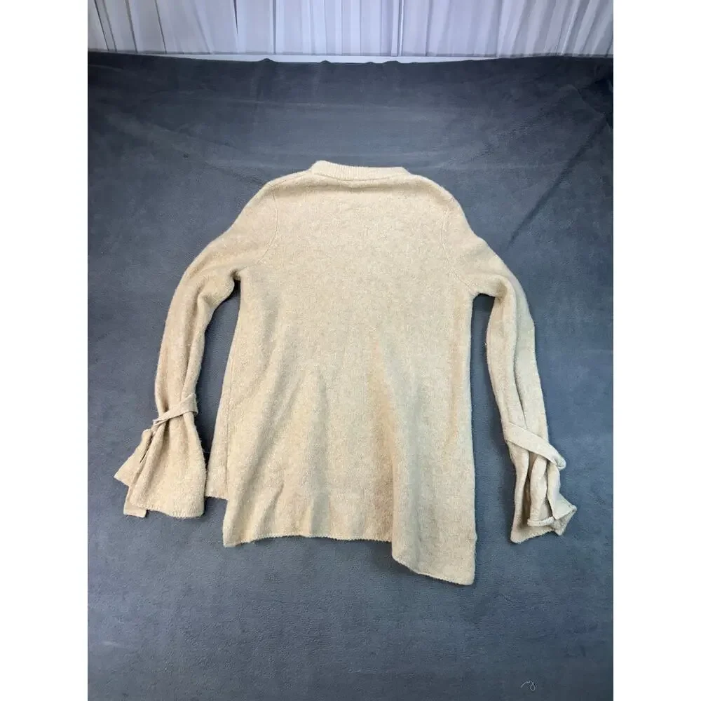 ANTONIO MELANI Wool Alpaca Blend Sweater Pullover‎ Mock Neck Beige Cottagecore M